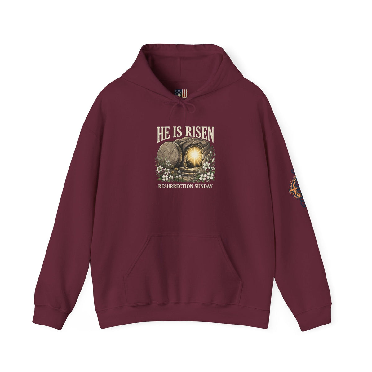He Is Risen Hoodie — Jesus Christ Resurrection Easter Hoodie Printify