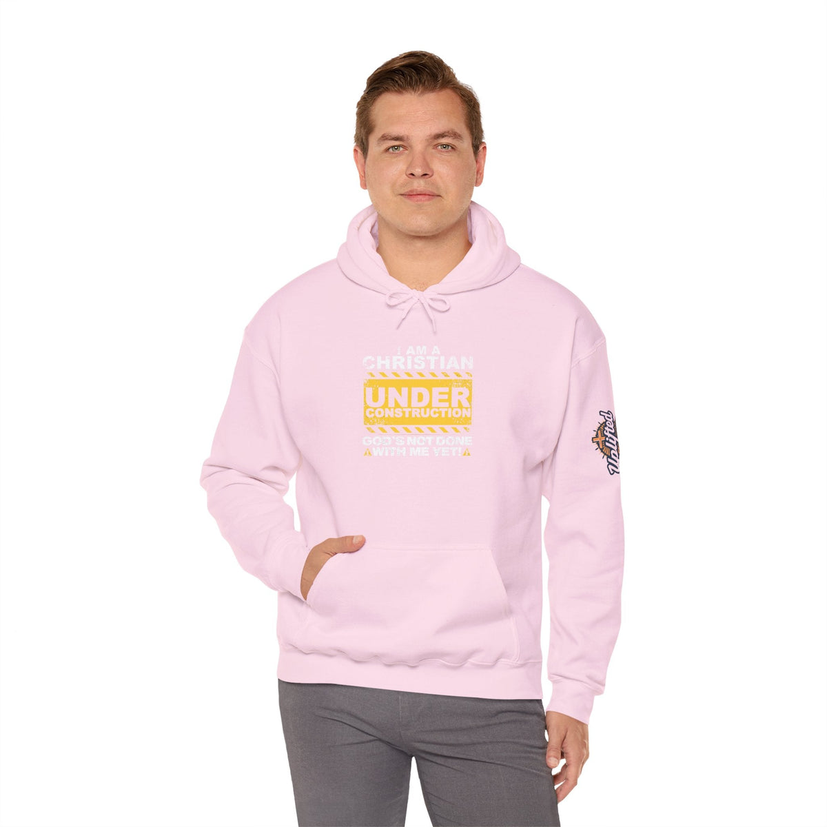 Christian Under Construction Hoodie | God Is Not Done With Me Yet Hoodie Printify