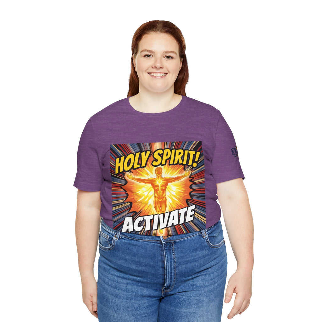 Holy Spirit Activate T-shirt – Superhero Christian T-shirt with Vibrant Power-Up Design for Faith-Fueled Boldness Printify