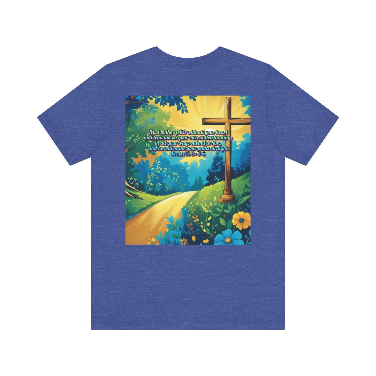 Trust in The Lord Proverbs 3:5-6 Biblical Design Unisex Jersey Short Sleeve Tee Printify