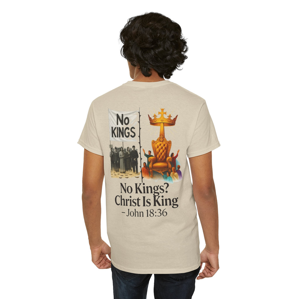 No Kings? Christ is King T-Shirt – Bold Christian Faith Tee for Devoted Believers Printify