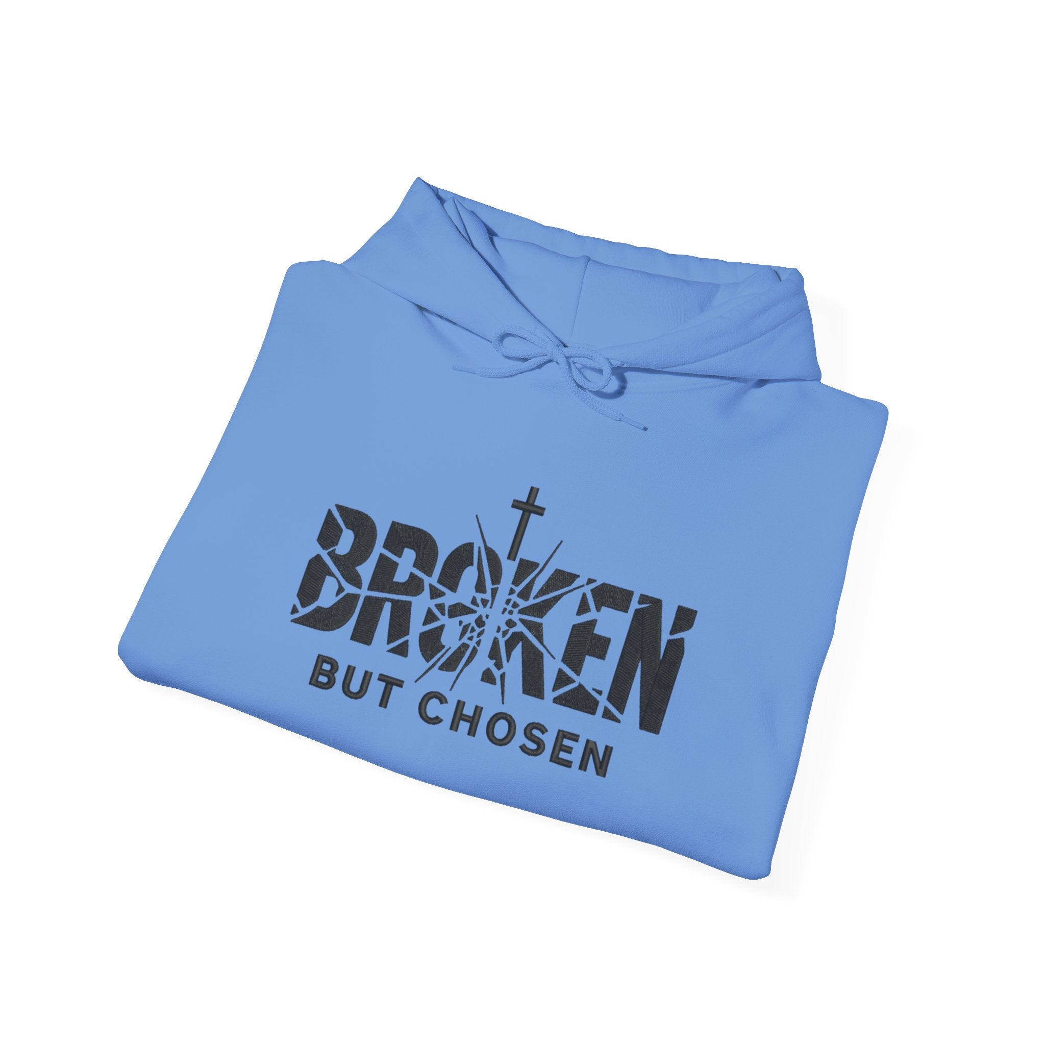 Broken But Chosen Hoodie — Christian Faith Graphic Sweatshirt Printify