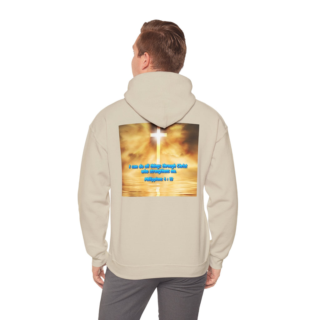 Bible Verse Unisex Heavy Blend™ Hooded Sweatshirt - Philippians 4 : 13 Printify