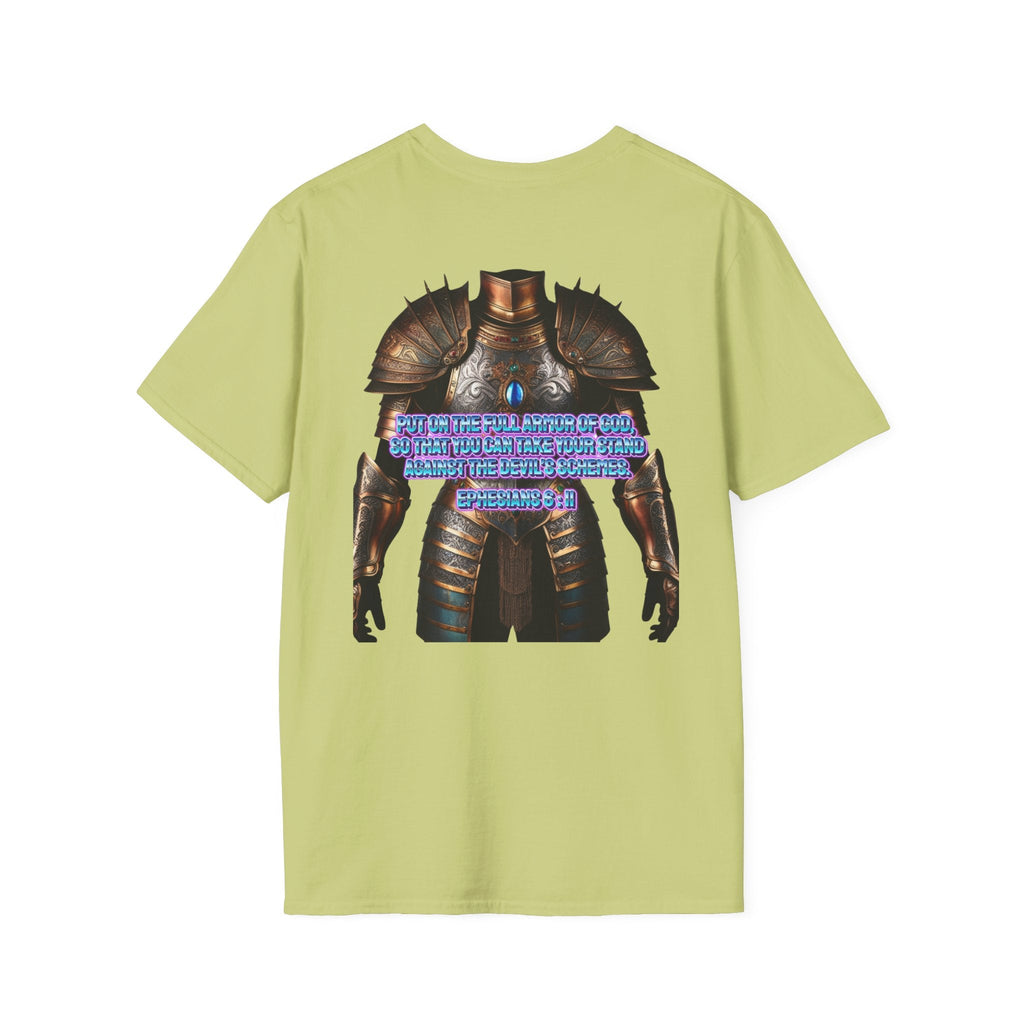 Religious Graphic Tee with Armor Of God Design - Unisex Softstyle T-Shirt Printify