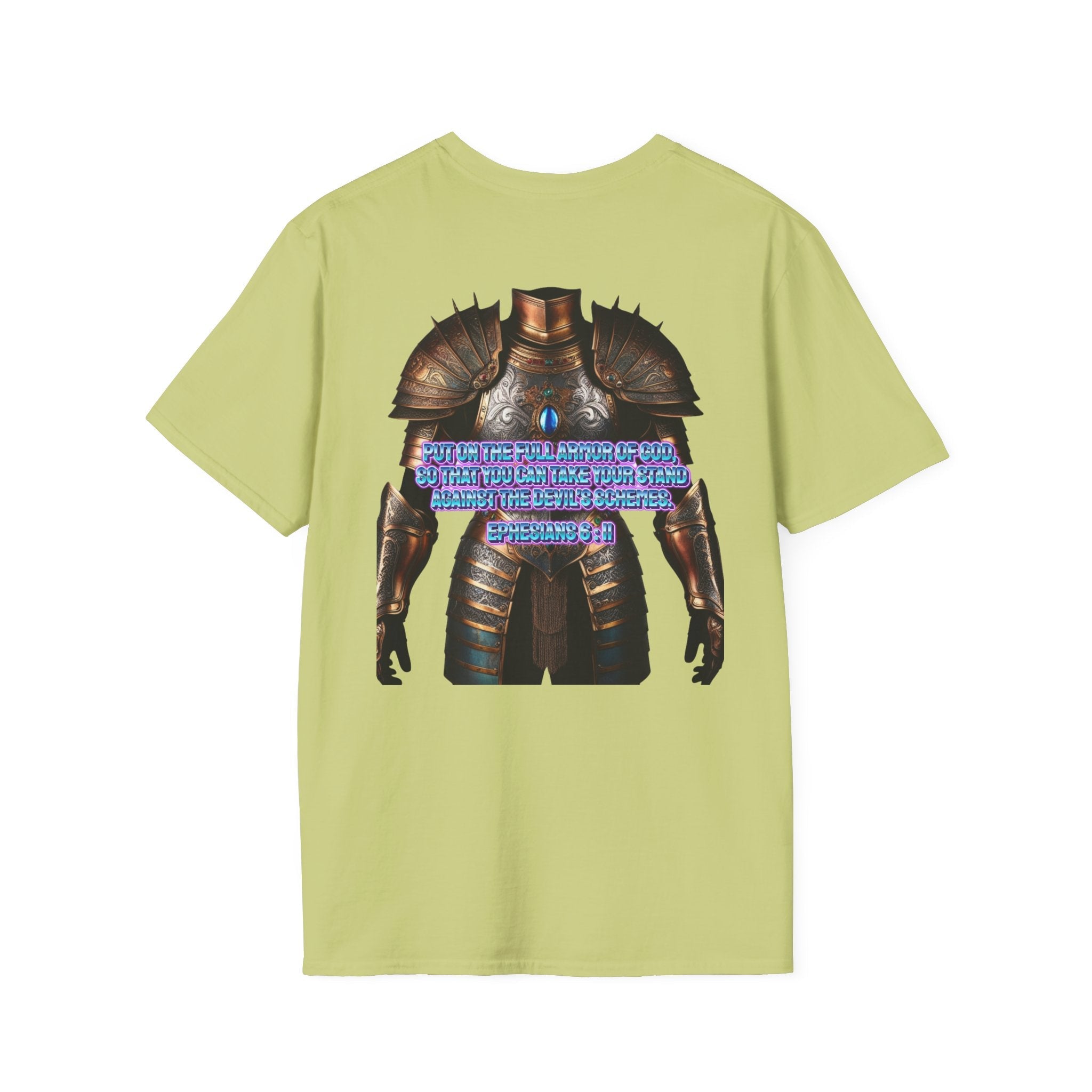 Religious Graphic Tee with Armor Of God Design - Unisex Softstyle T-Shirt Printify