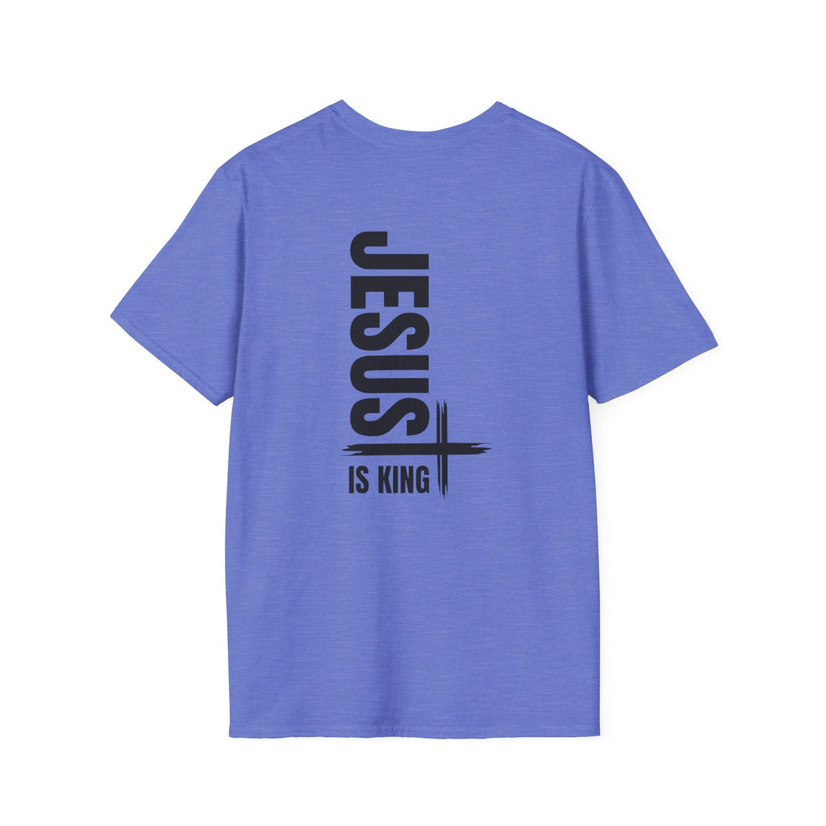 Jesus Is King T-shirt | Modern Typographic Cross Christian T-shirt Printify