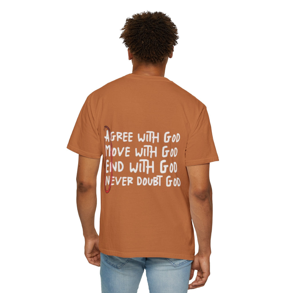 AMEN Acronym T-Shirt – Always Agree with God Move with God End with God Never Doubt God Christian Tee for Unwavering Faith Printify