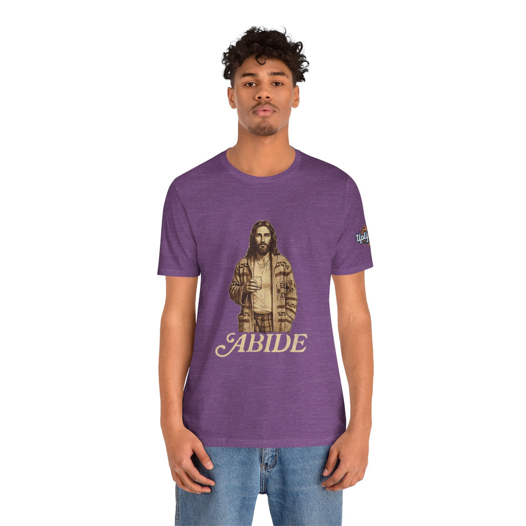 Abide Vintage Jesus Tee — "The Dude" Graphic Christian T-Shirt Printify
