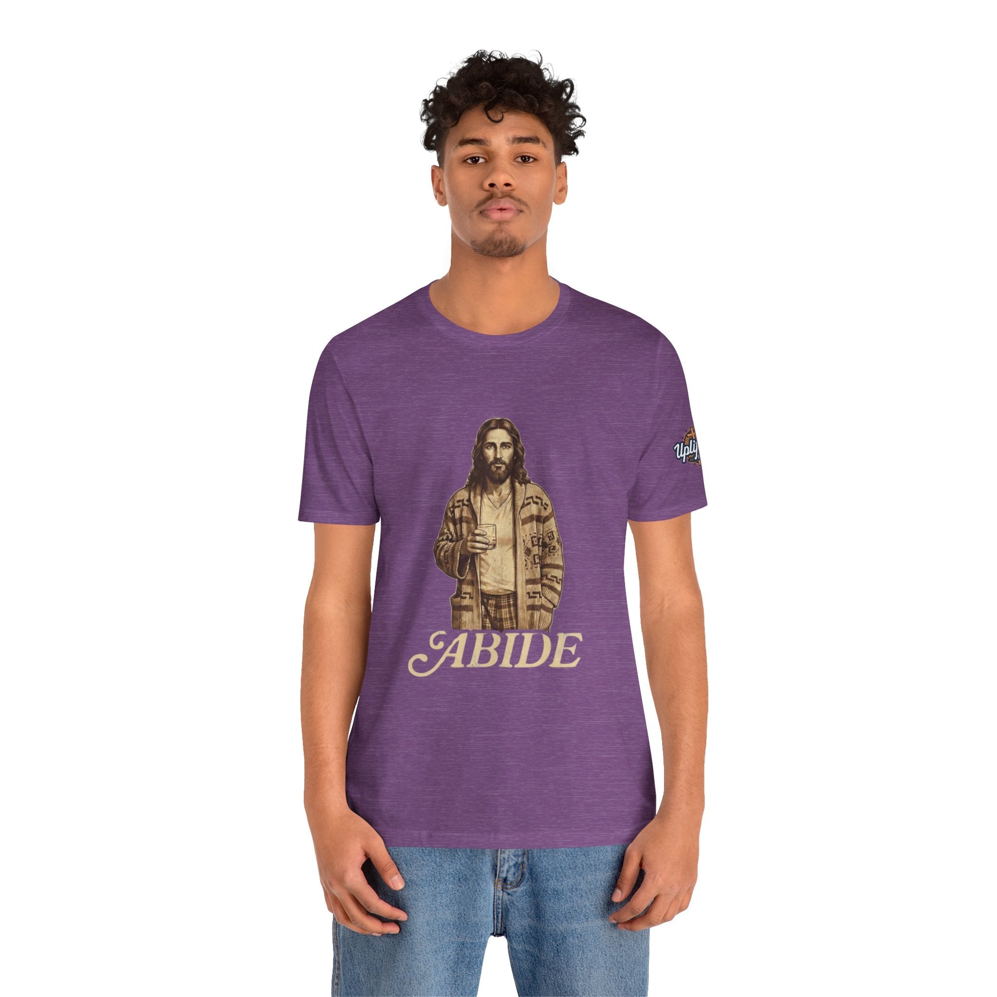 Abide Vintage Jesus Tee — "The Dude" Graphic Christian T-Shirt Printify