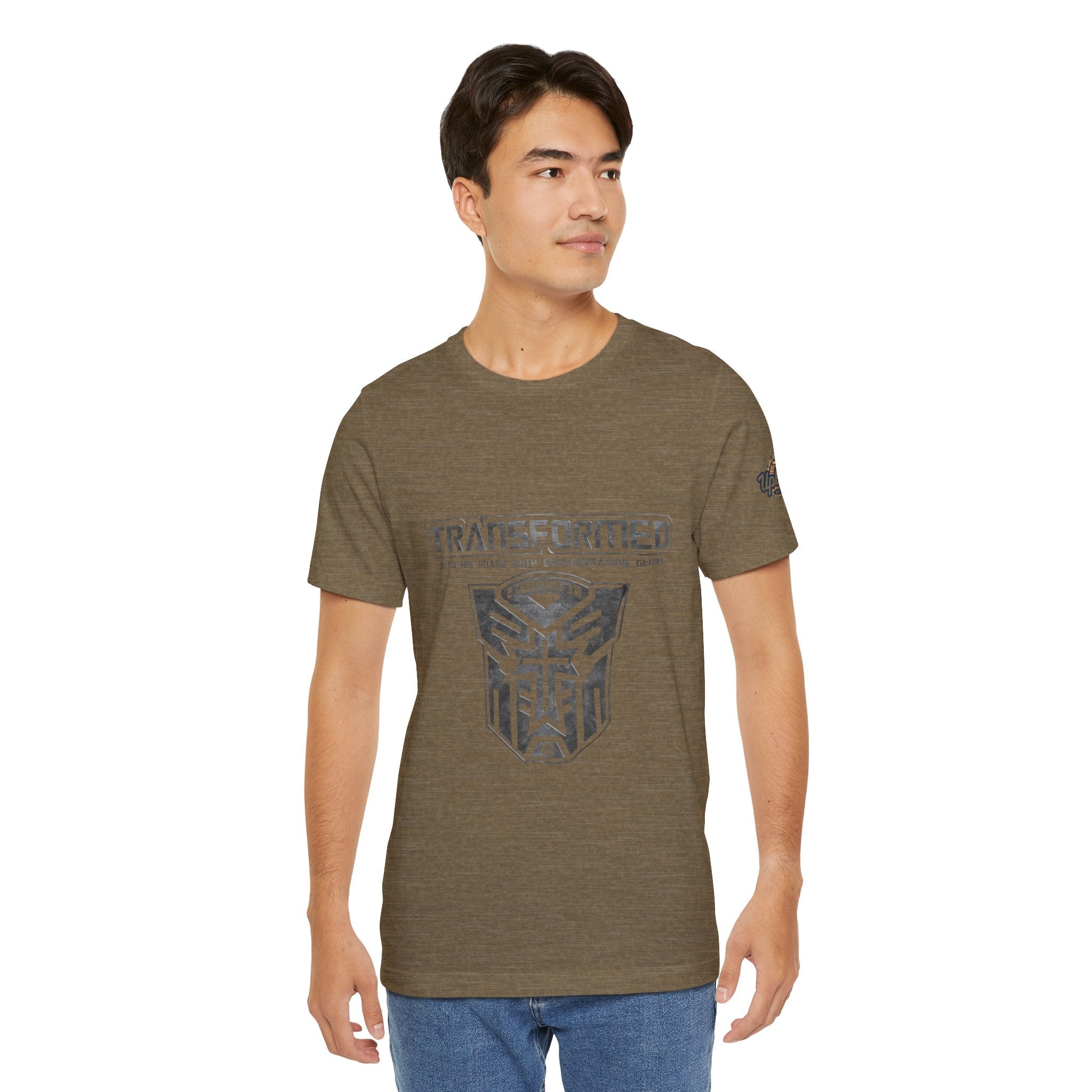 Transformer Logo Christian T-shirt | 2 Corinthians 3:18 Bible Verse T-shirt Printify