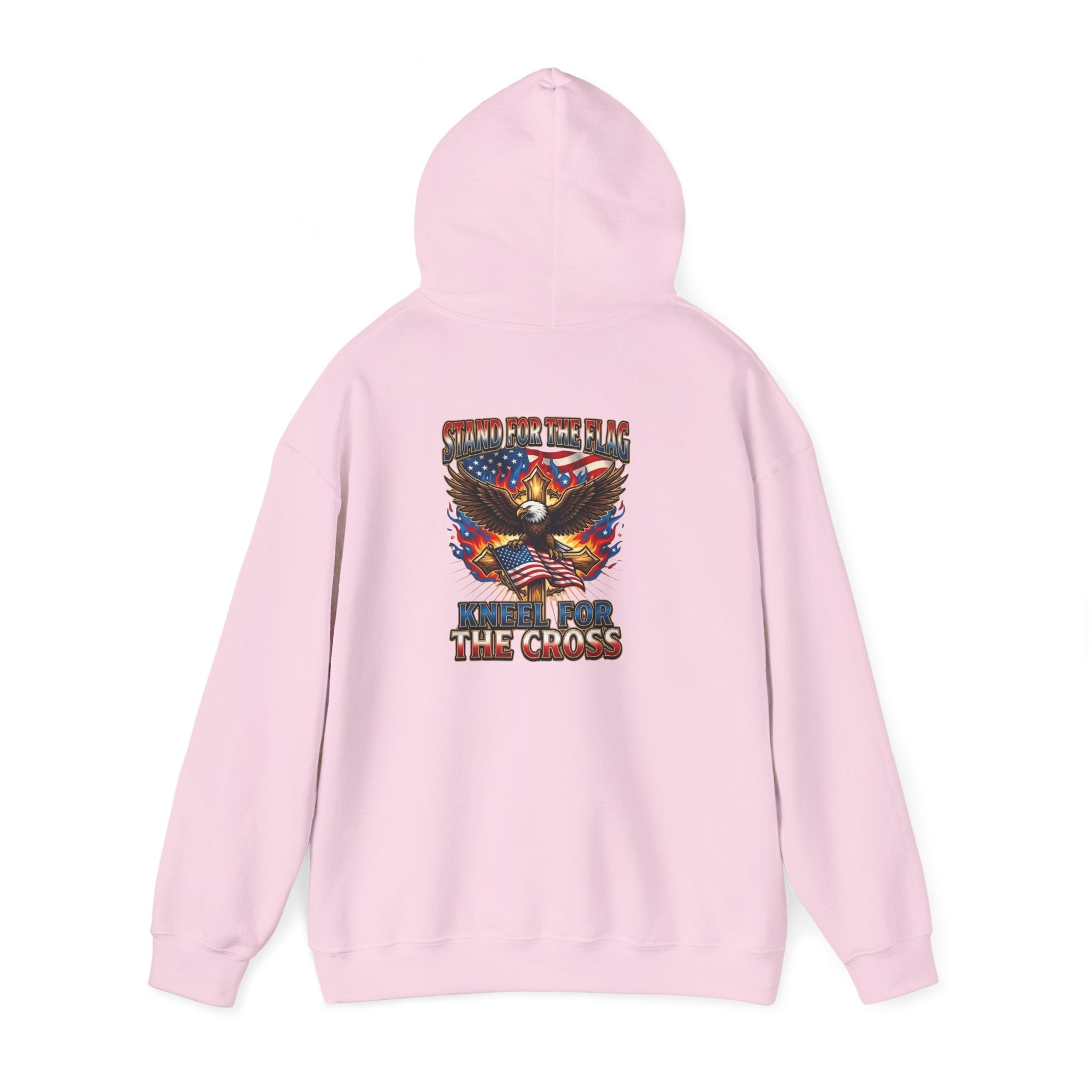 Stand for the Flag Kneel for the Cross Hoodie | Patriotic Eagle Hoodie Printify