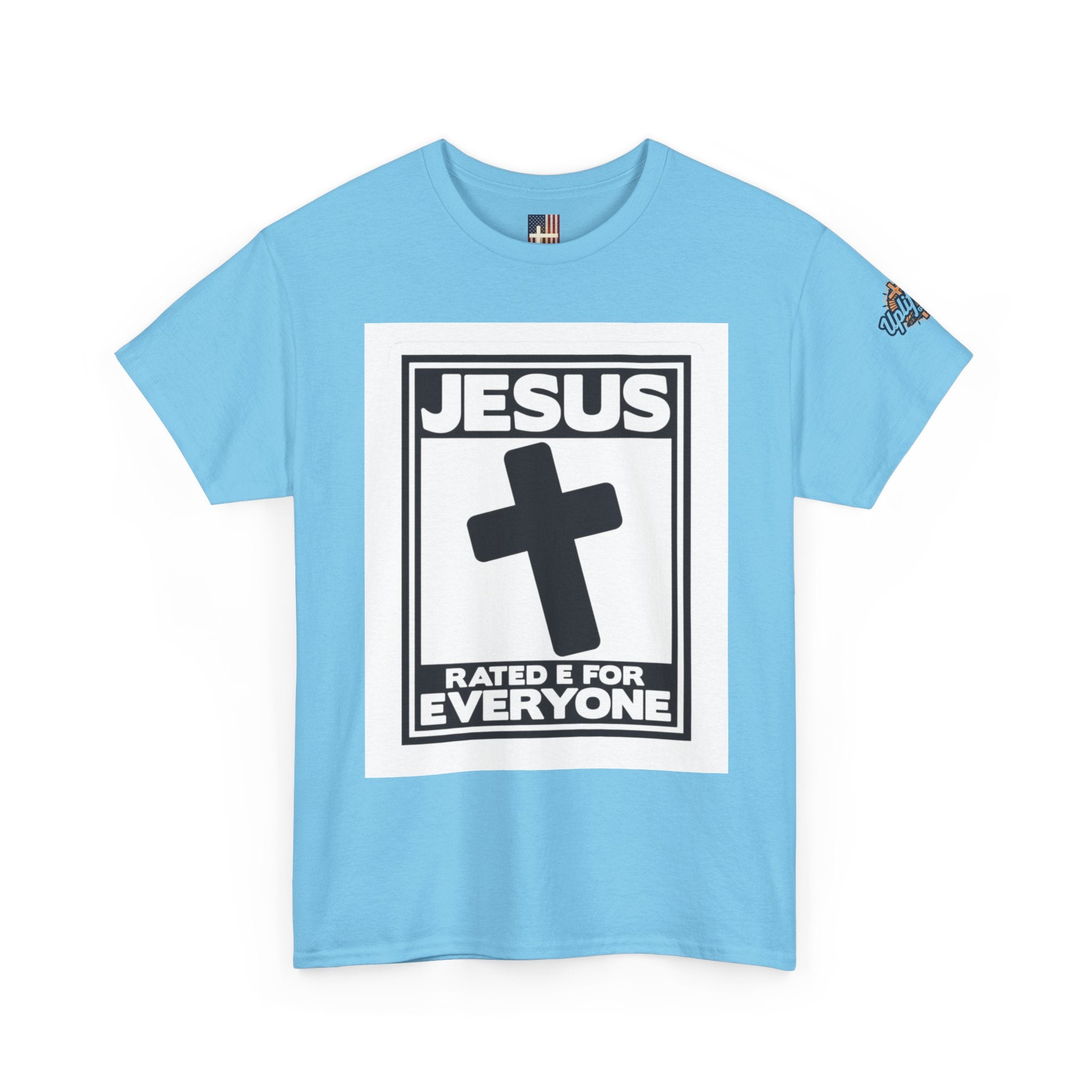 Jesus, Rated E for Everyone T-shirt - Gamer Faith T-shirt - Christian Video Game Parody Printify