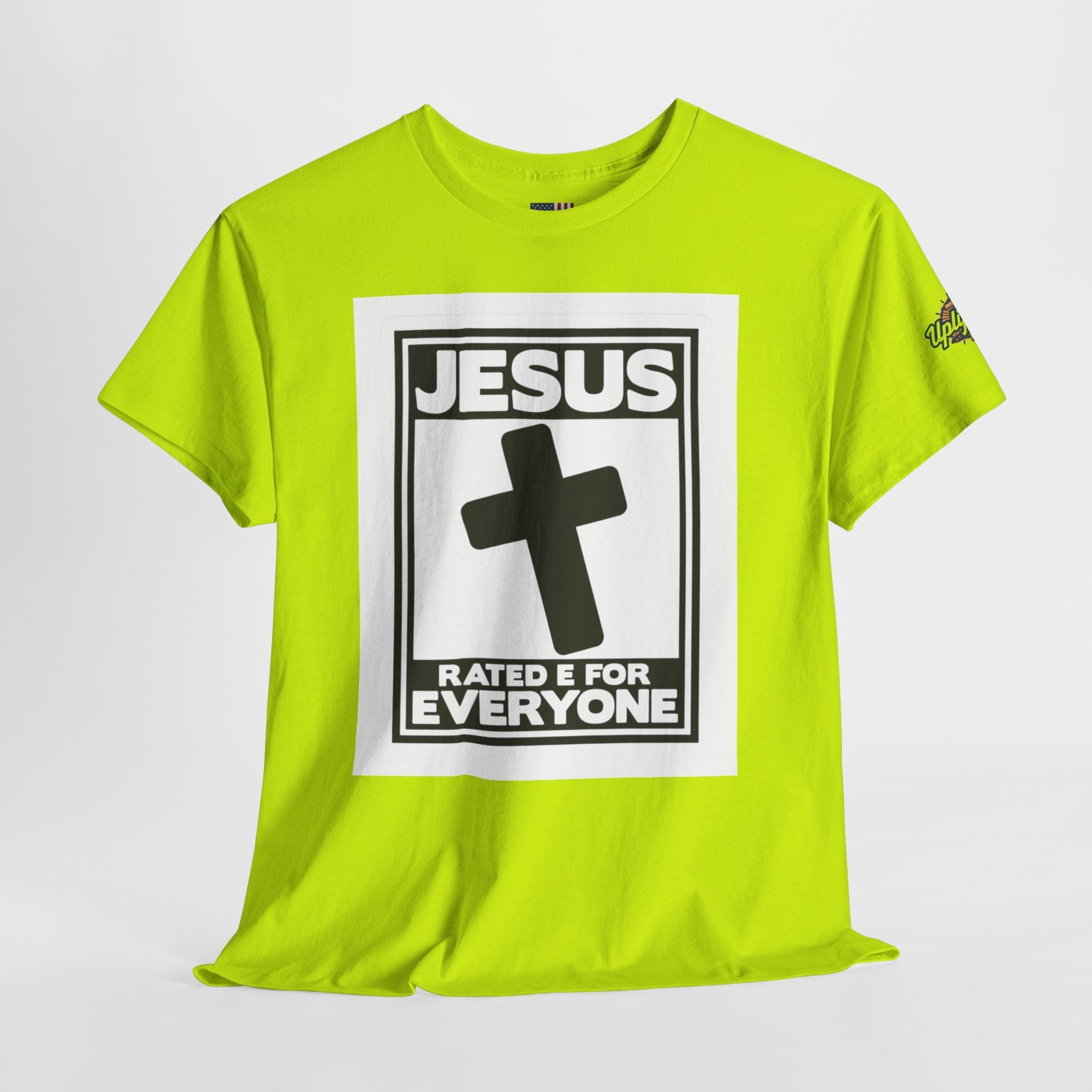 Jesus, Rated E for Everyone T-shirt - Gamer Faith T-shirt - Christian Video Game Parody Printify