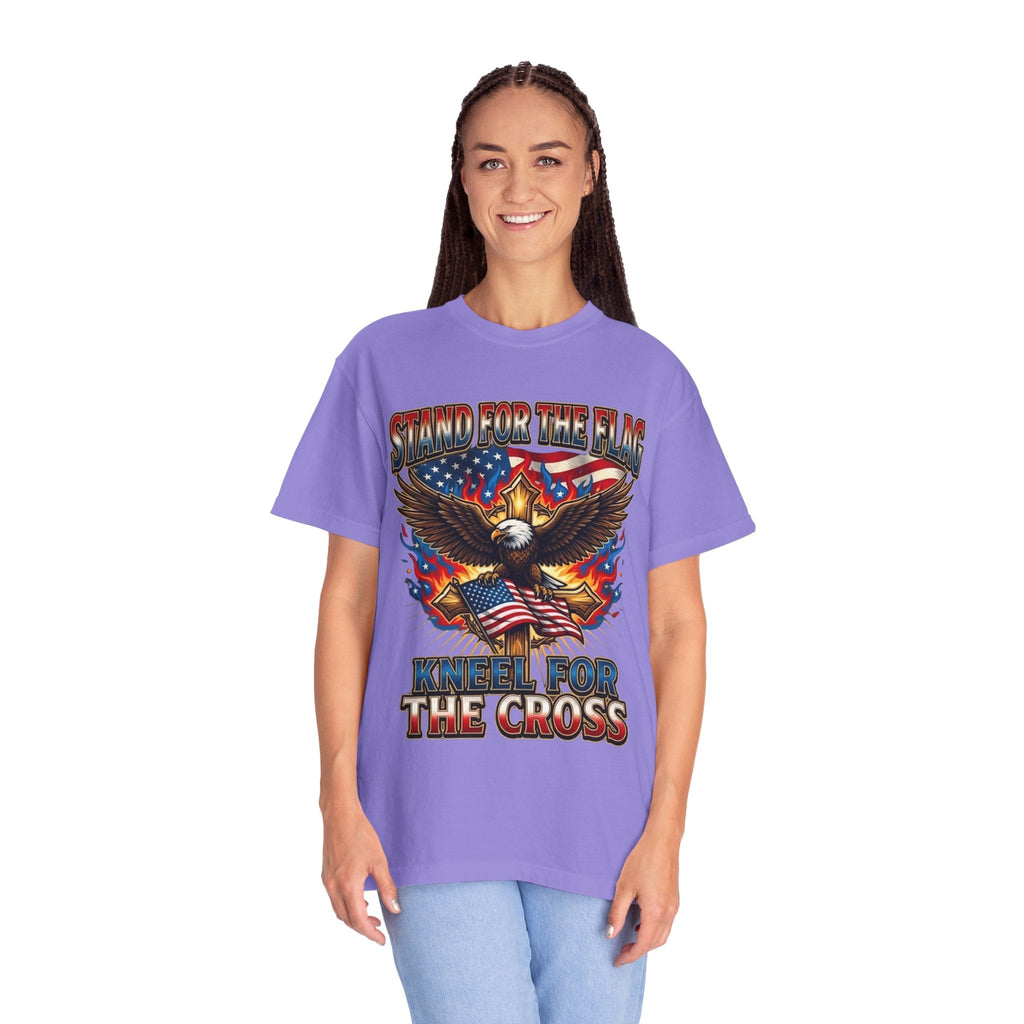 Stand for the Flag Kneel for the Cross T-shirt | Patriotic Eagle T-shirt Printify
