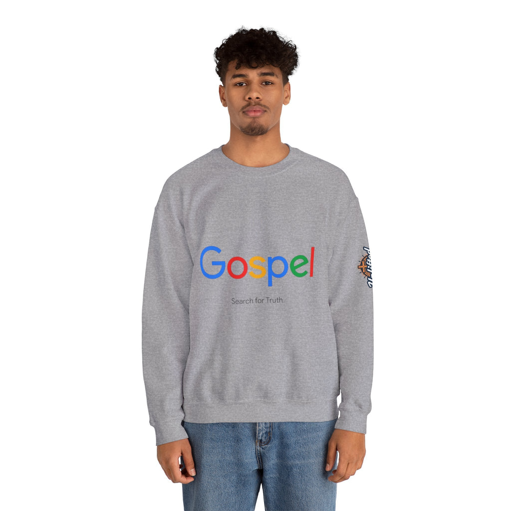 Gospel Graphic Sweatshirt — "Gospel" Colorful Logo Christian Sweatshirt Printify