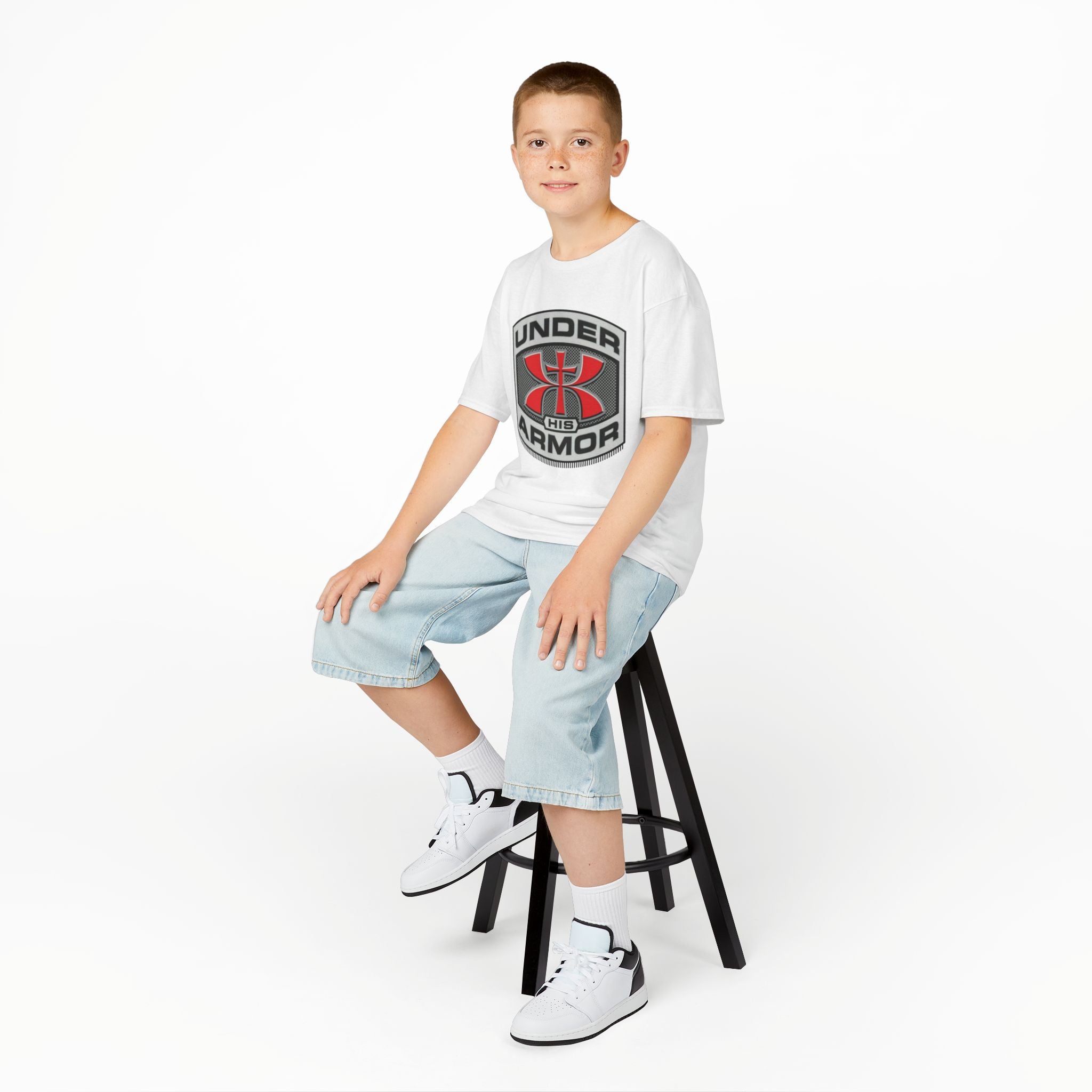 Under HIS Armor Christian T-Shirt — Faith-Inspired Under Armour Style Printify
