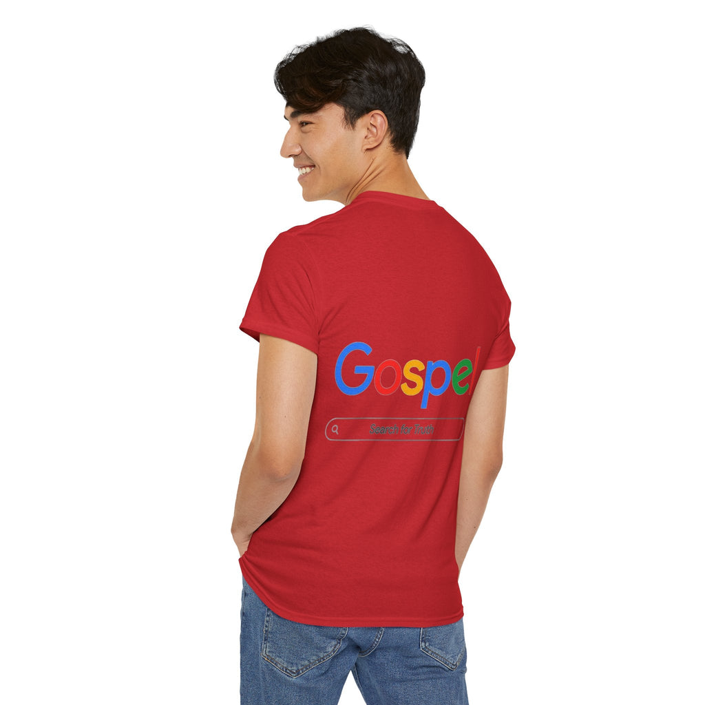 Gospel Graphic Tee — "Gospel" Colorful Logo Christian T-Shirt Printify