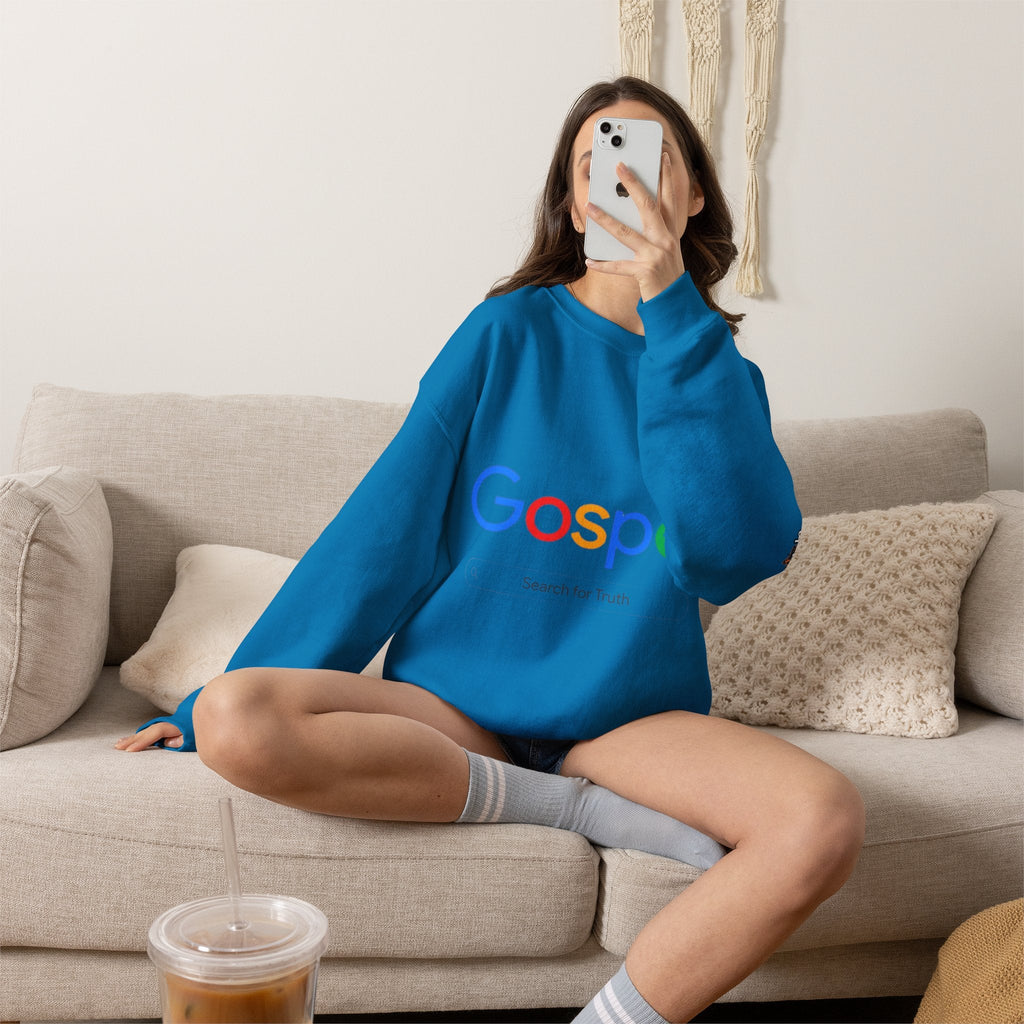 Gospel Graphic Sweatshirt — "Gospel" Colorful Logo Christian Sweatshirt Printify