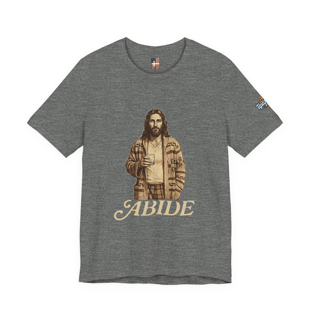 Abide Vintage Jesus Tee — "The Dude" Graphic Christian T-Shirt Printify