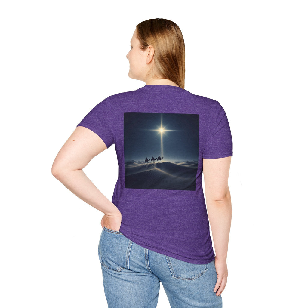 3 Wise Men T-shirt – Magi Camels Nativity Journey Christian Christmas T-shirt for Epiphany Faith & Holy Night Printify