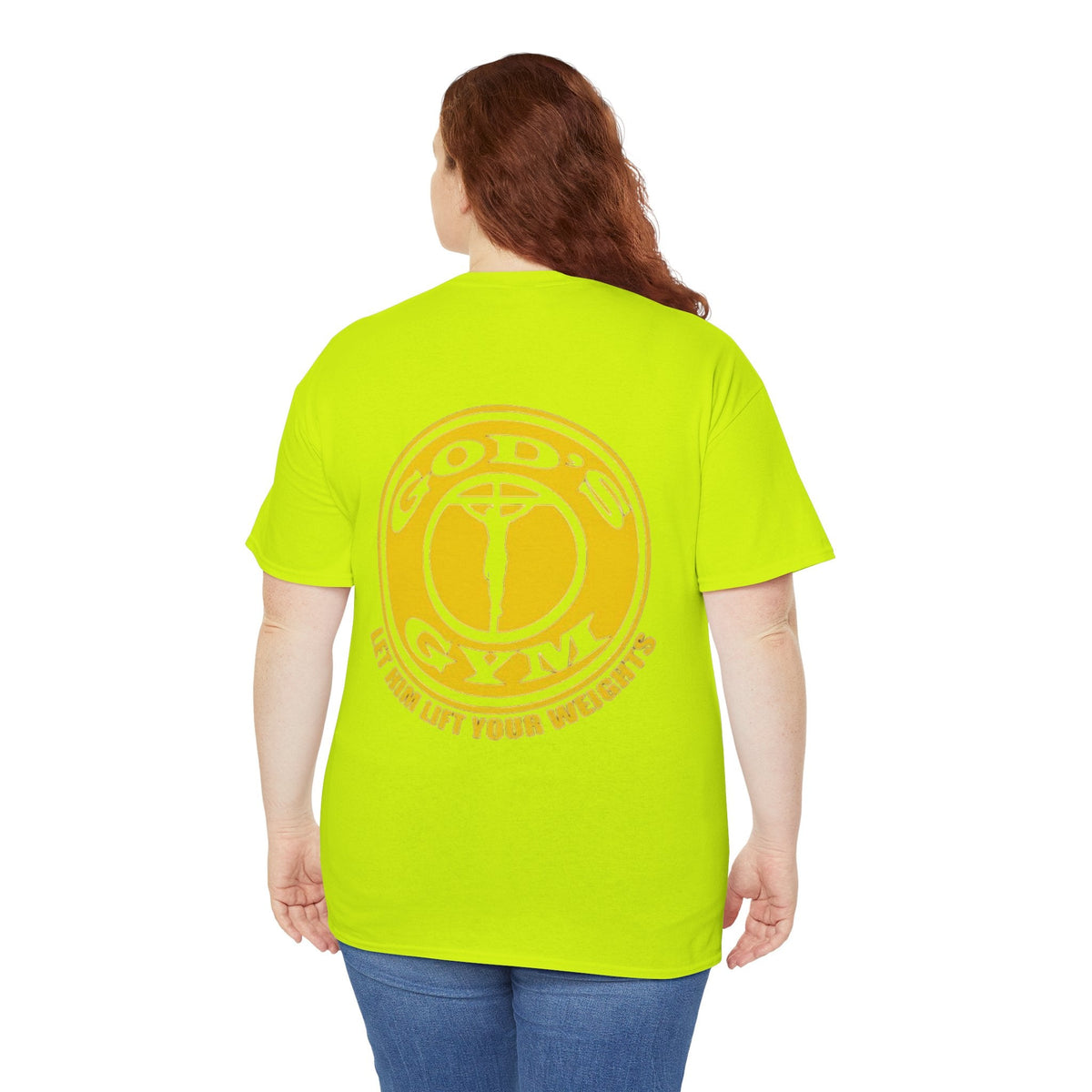 God's Gym T-Shirt — "Let Him Lift Your Weights" Christian Fitness Tee Printify