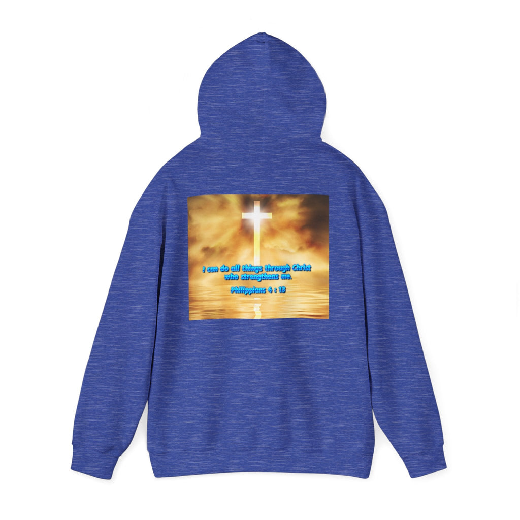 Bible Verse Unisex Heavy Blend™ Hooded Sweatshirt - Philippians 4 : 13 Printify