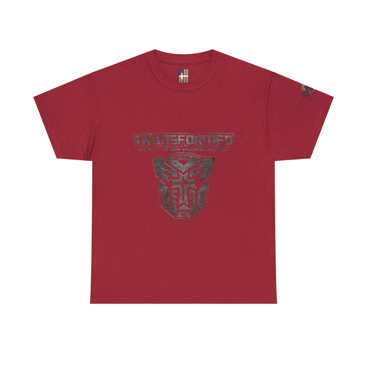 Transformer Logo Christian T-shirt | 2 Corinthians 3:18 Bible Verse T-shirt Printify