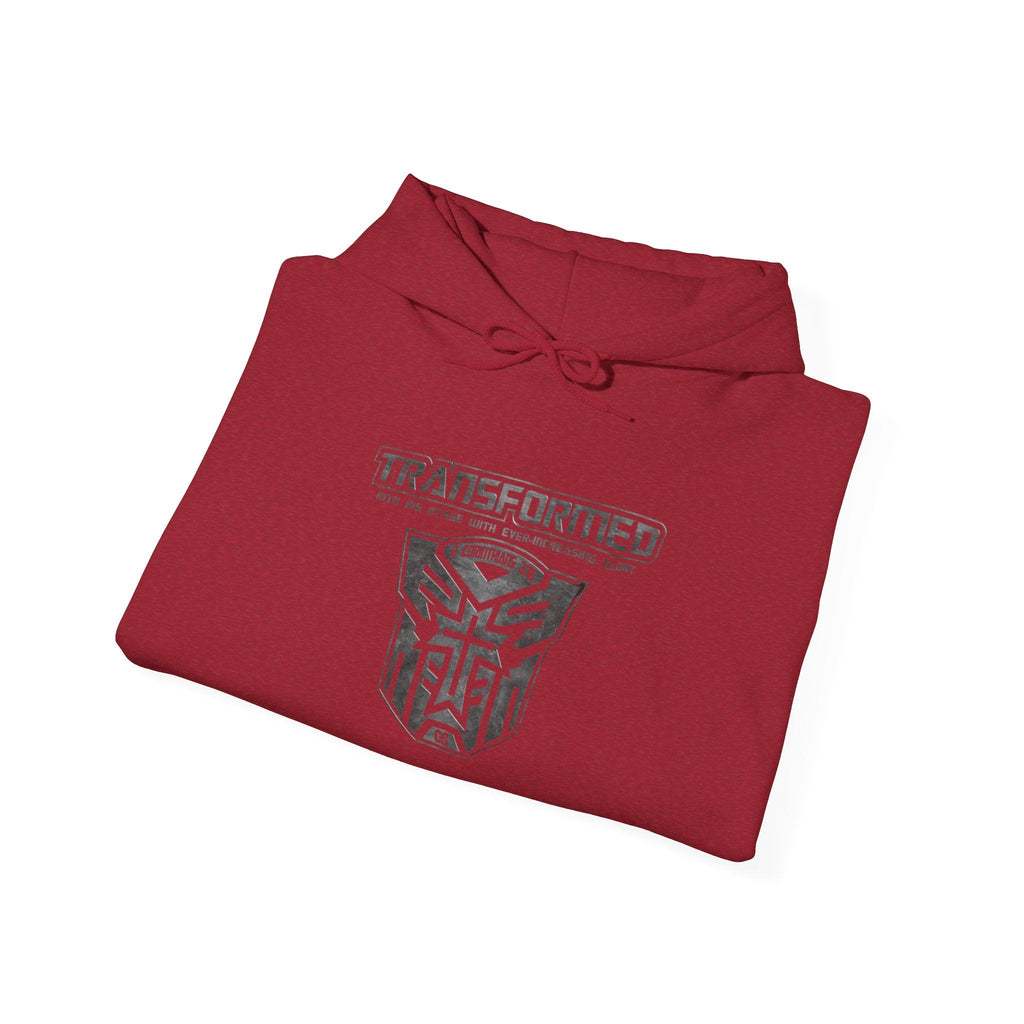 Transformer Logo Christian Hoodie | 2 Corinthians 3:18 Bible Verse Hoodie Printify