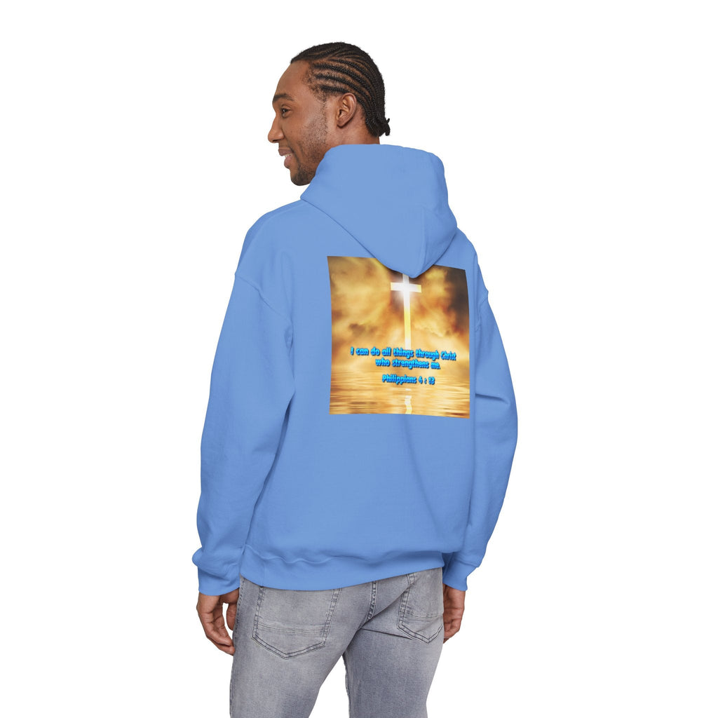 Bible Verse Unisex Heavy Blend™ Hooded Sweatshirt - Philippians 4 : 13 Printify