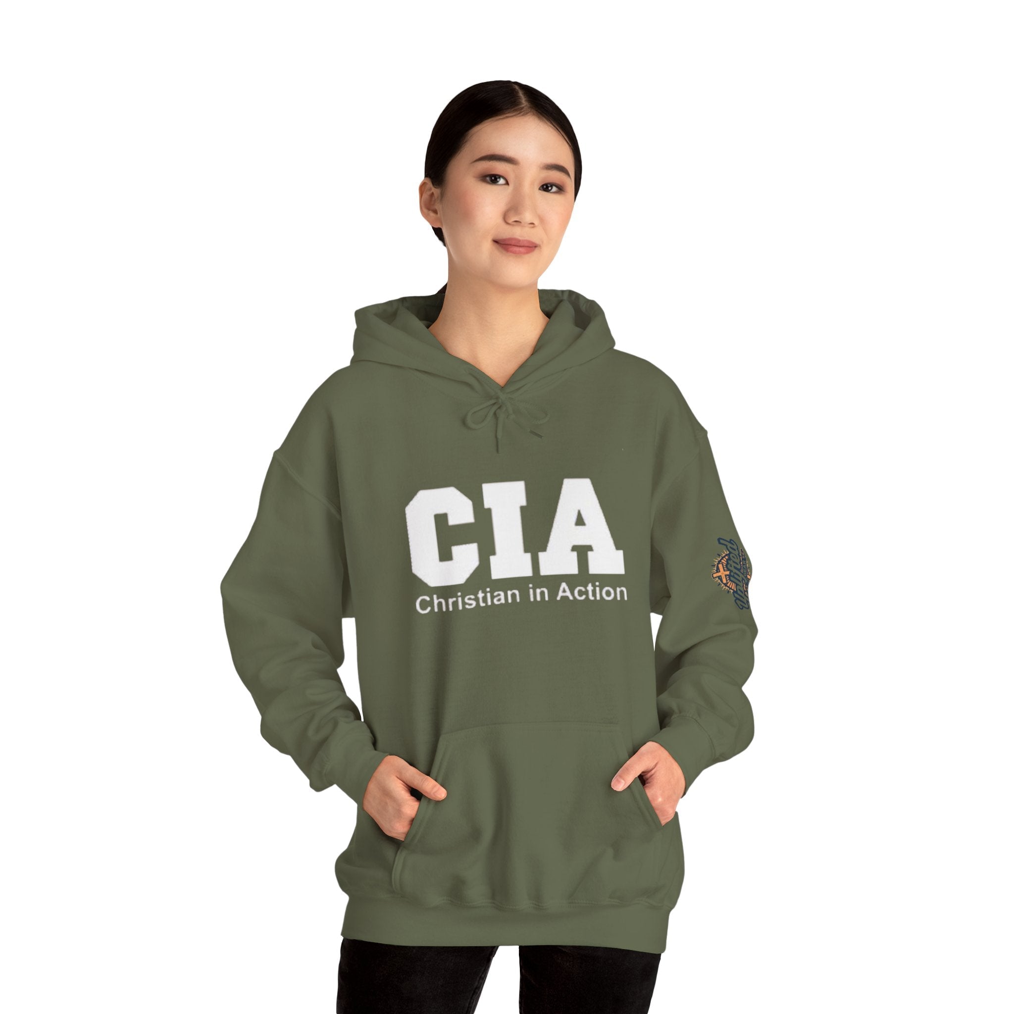 CIA Christian in Action Hoodie - Funny Faith Parody Hoodie - Mission Ready Apparel Printify