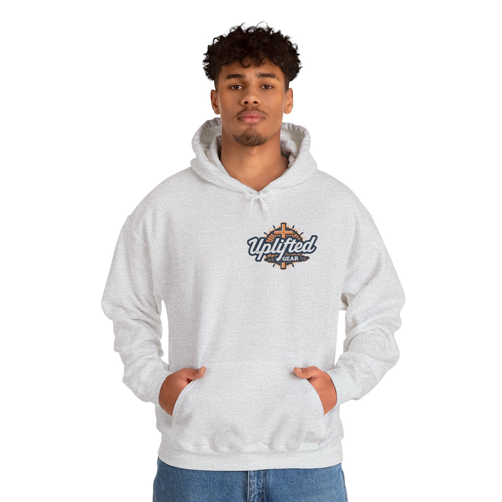 Strong and Courageous Hoodie – Joshua 1:9 Canine Pawprint Desert Christian Hoodie for Dog Lovers Printify