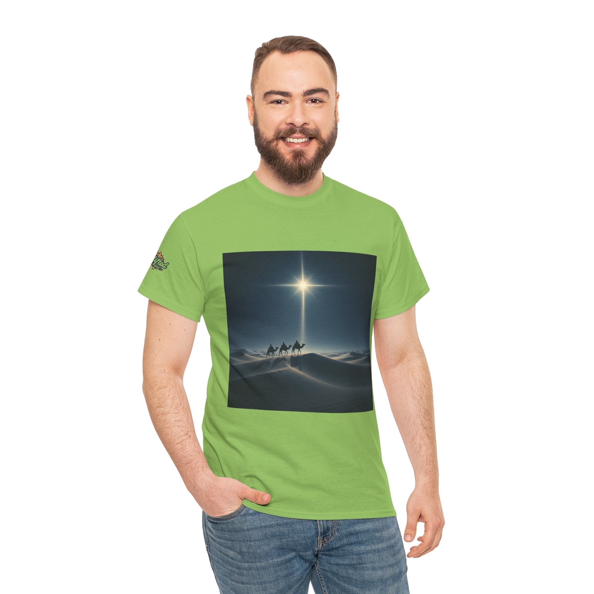 3 Wise Men T-shirt – Magi Camels Nativity Journey Christian Christmas T-shirt for Epiphany Faith & Holy Night Printify