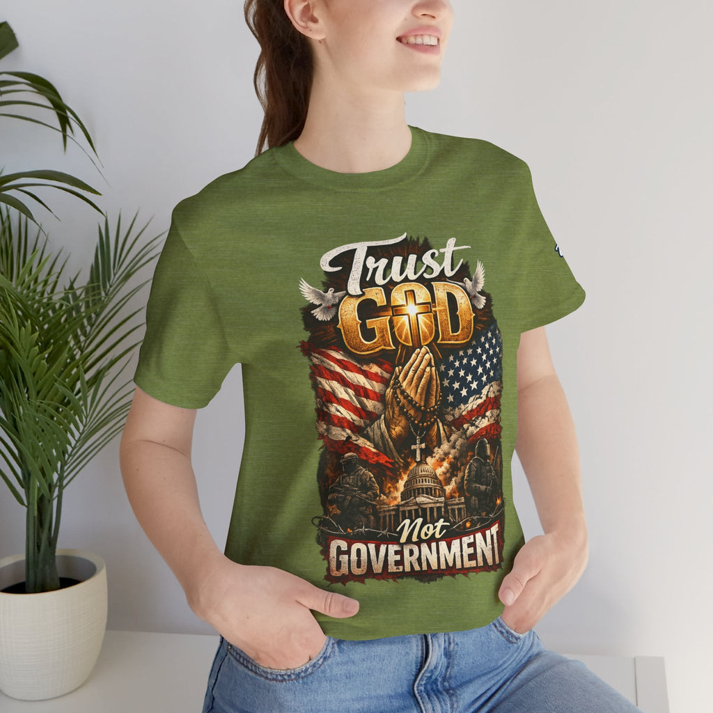 Trust God Not Government T-Shirt — Vintage Patriotic Christian Tee Printify