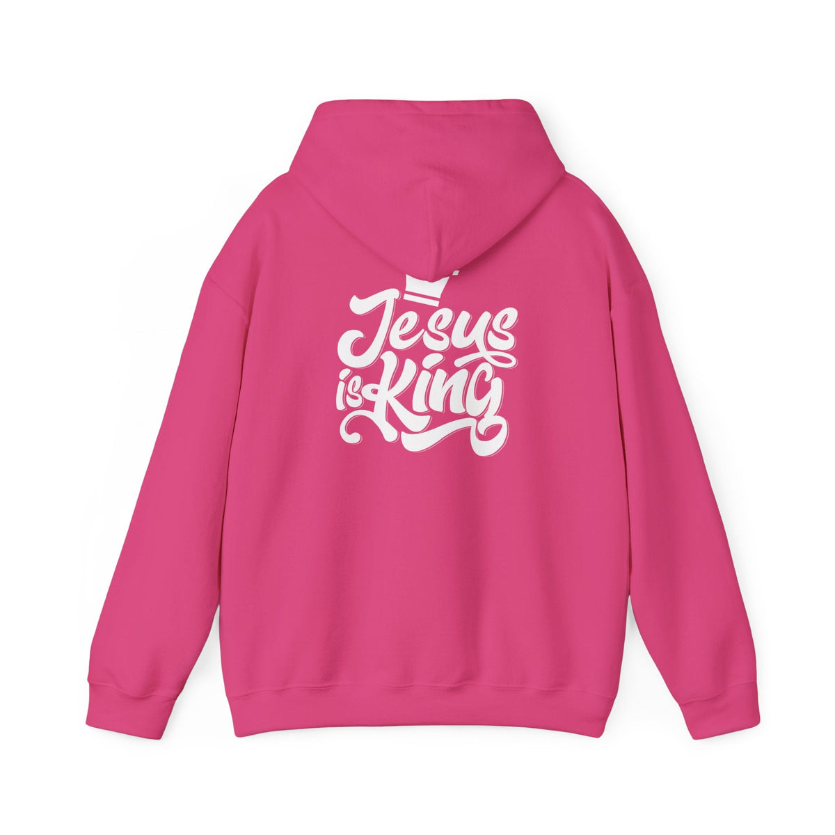 Jesus is King Hoodie – Bold Crown & Cross Christian Sweatshirt for Eternal Reign & Cozy Faith Printify