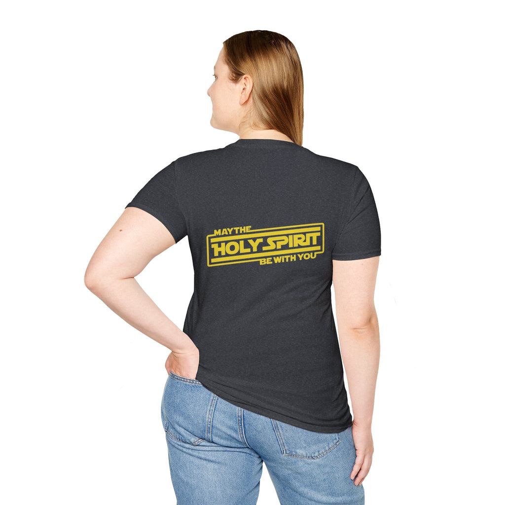 May the Holy Spirit Be With You T-shirt - Christian Star Wars Parody T-shirt Printify