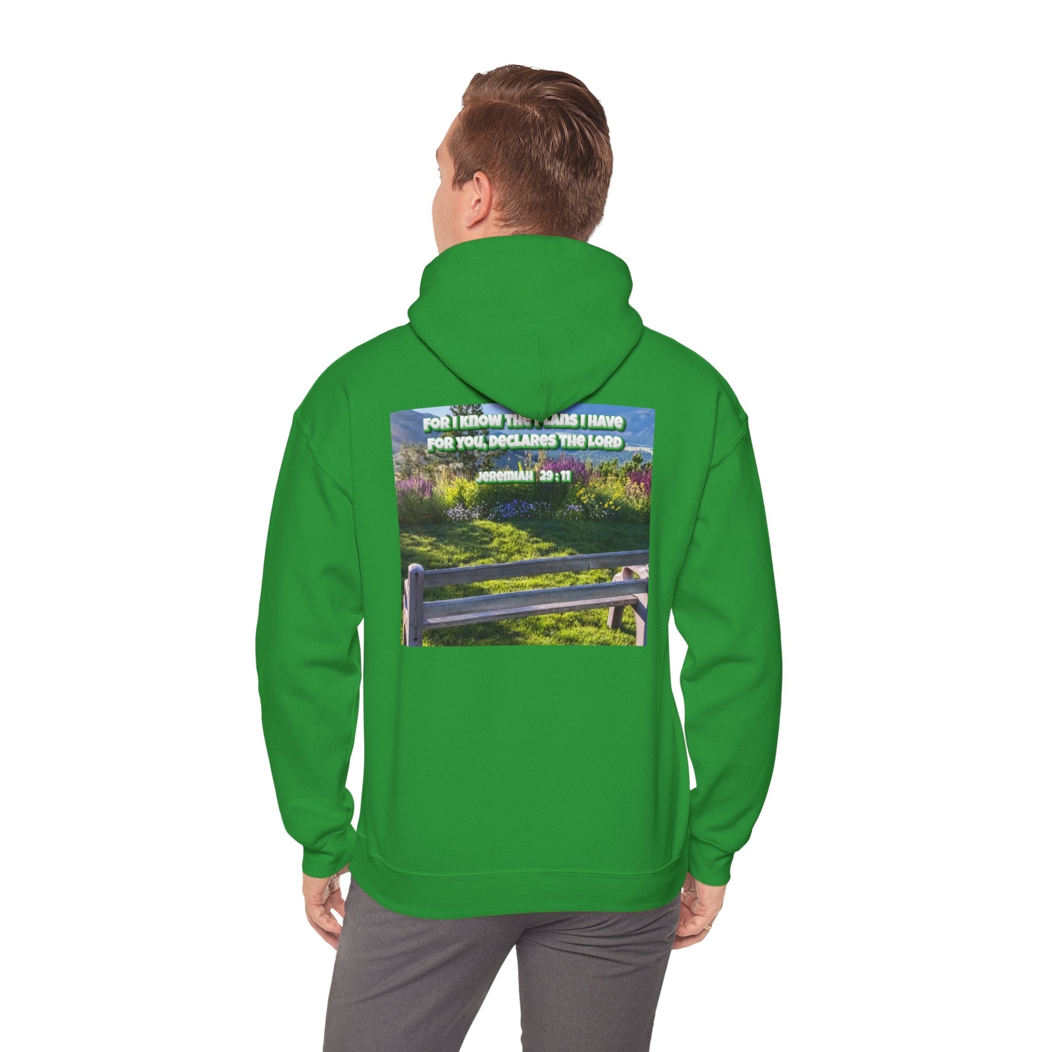 Bible Verse Unisex Heavy Blend™ Hooded Sweatshirt - Jeremiah 29 : 11 Printify