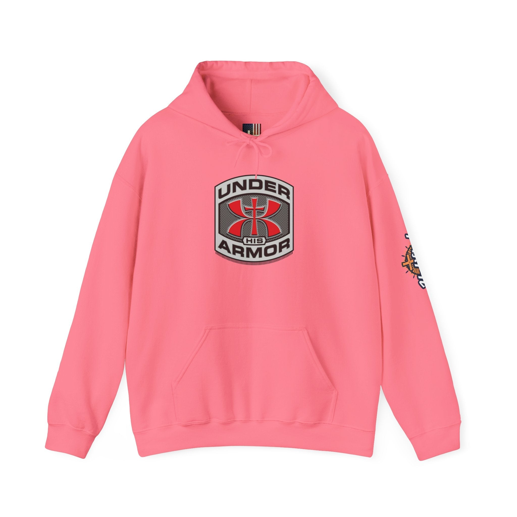 Under Armor Logo Hoodie — Black Athletic Pullover Printify