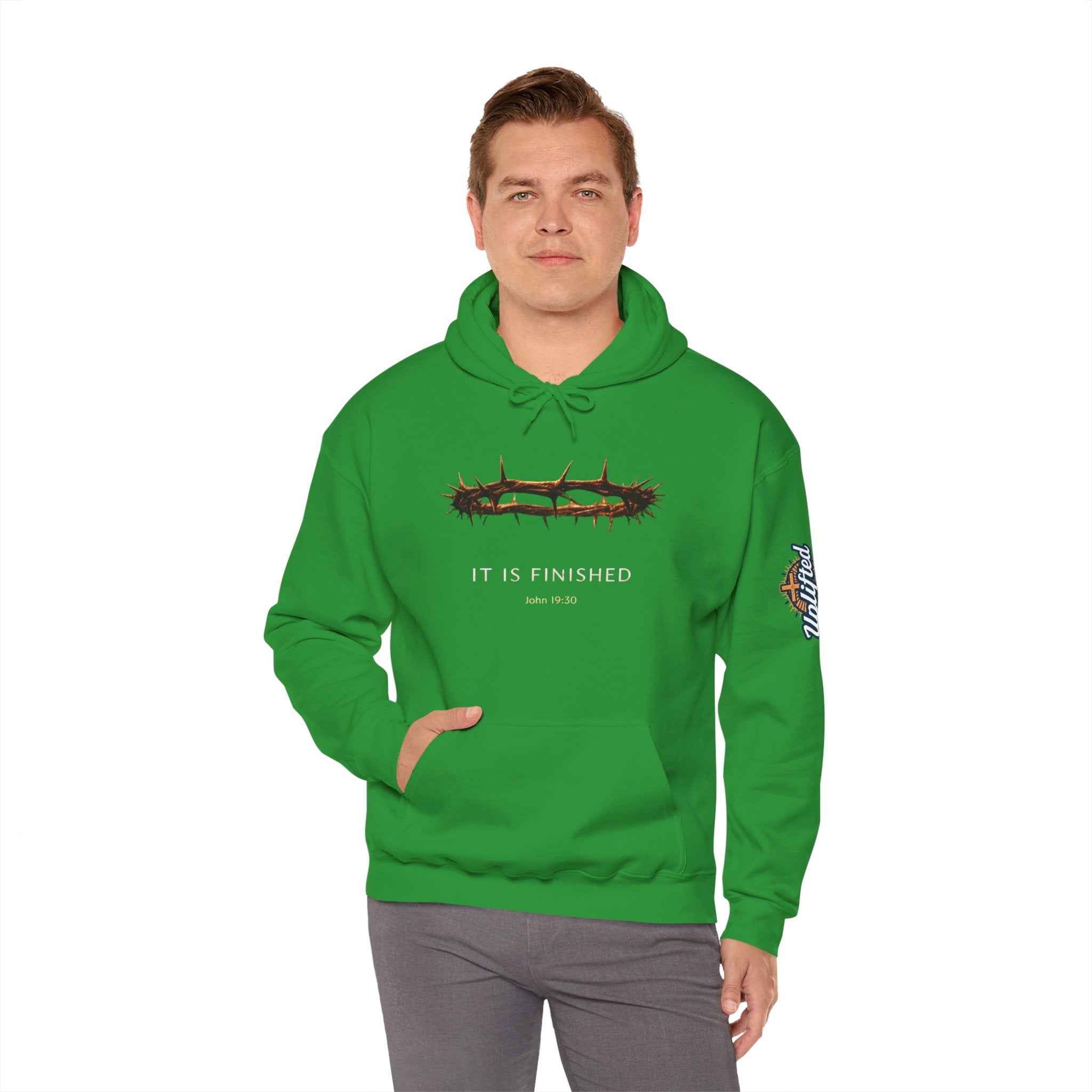 It Is Finished Crown of Thorns Hoodie — Christian John 19:30 Faith Hoodie Printify