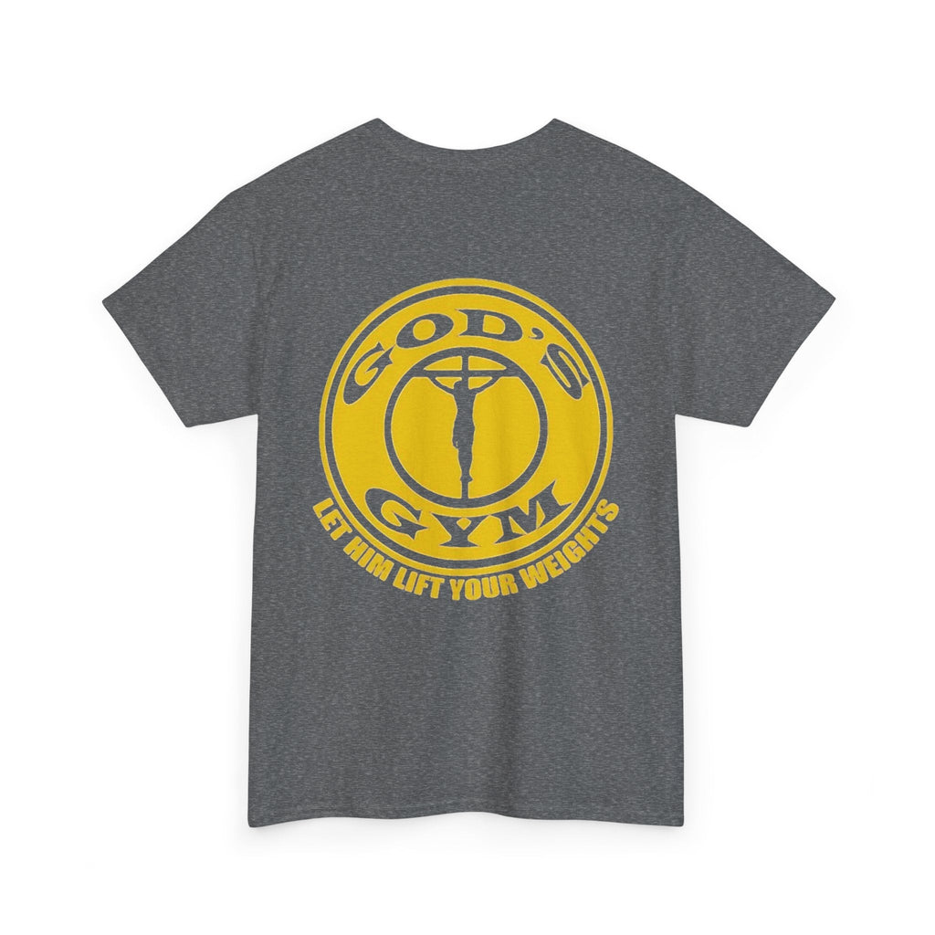God's Gym T-Shirt — "Let Him Lift Your Weights" Christian Fitness Tee Printify