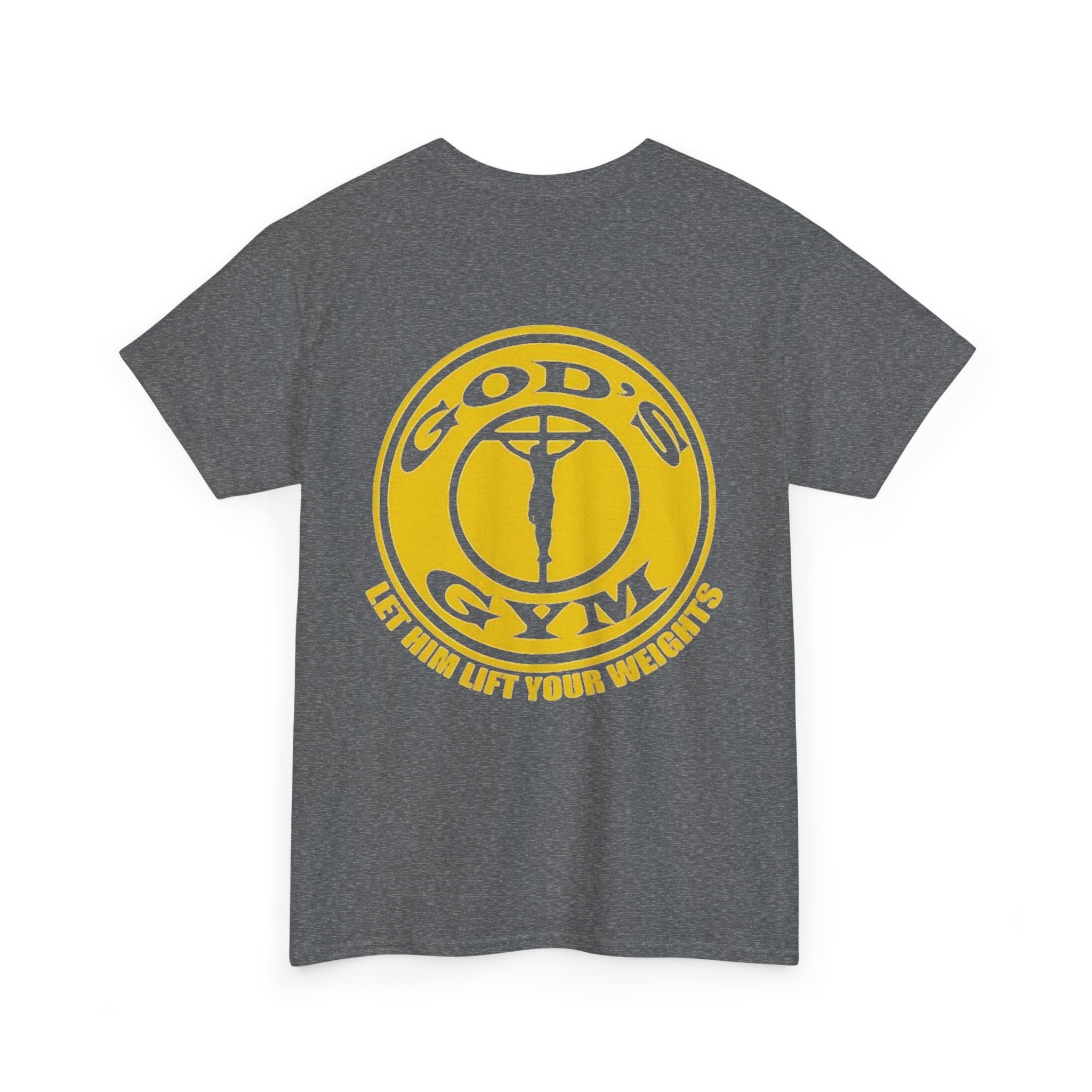 God's Gym T-Shirt — "Let Him Lift Your Weights" Christian Fitness Tee Printify