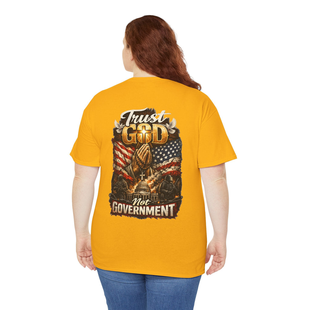 Trust God Not Government T-Shirt — Vintage Patriotic Christian Tee Printify