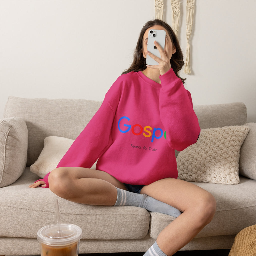 Gospel Graphic Sweatshirt — "Gospel" Colorful Logo Christian Sweatshirt Printify