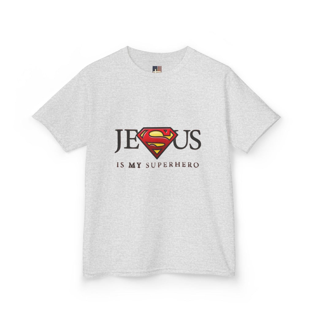 Jesus Is My Superhero T-Shirt — Faith-Based Superman-Inspired Tee Printify