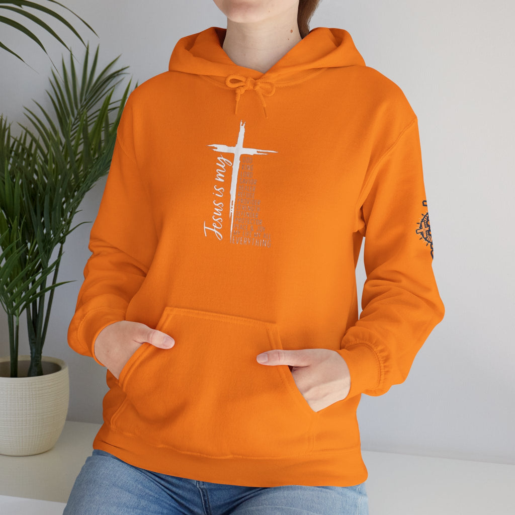 Jesus Is My Everything Hoodie – Cross List God King Lord Savior Christian Sweatshirt for Total Surrender Faith Printify