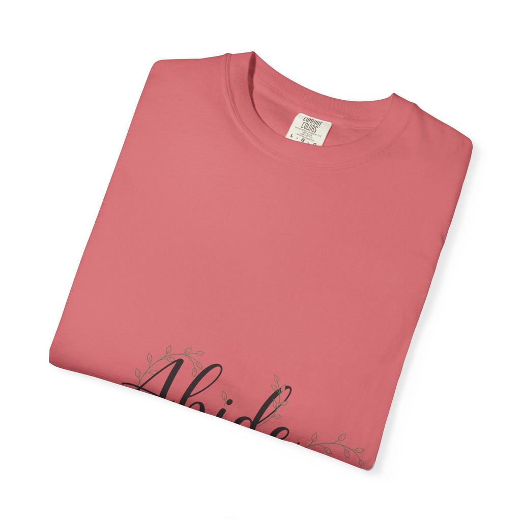 Abide in the Lord T-Shirt – Vine Design Christian Tee for Faithful Hearts Printify