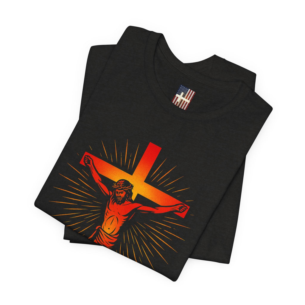 Unashamed T-shirt – Romans 1:16 Crucifixion Christian t-shirt for Bold Unwavering Faith Printify