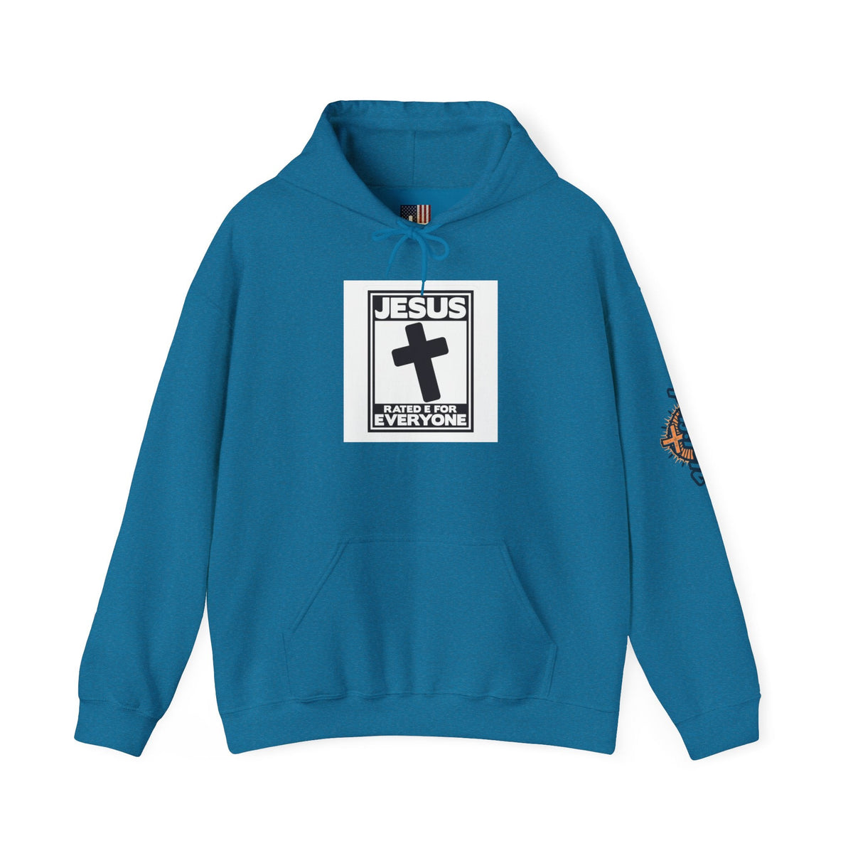 Jesus, Rated E for Everyone Hoodie - Gamer Faith Hoodie - Christian Video Game Parody Printify