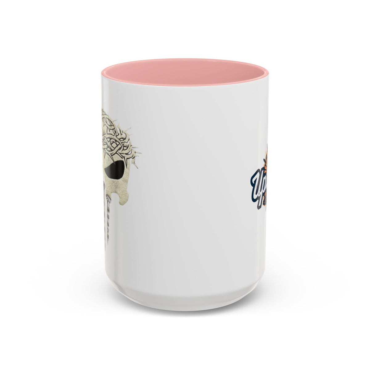 Christian Skull Coffee Mug — Crown of Thorns “Warrior Faith” (11/15 oz) Printify