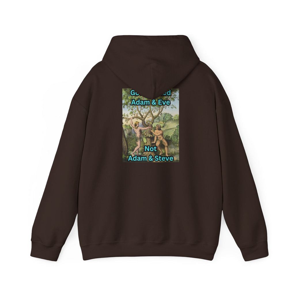 God Created Adam and Eve Hoodie – Biblical Truth Christian Hoodie for Unshakable Faith Printify