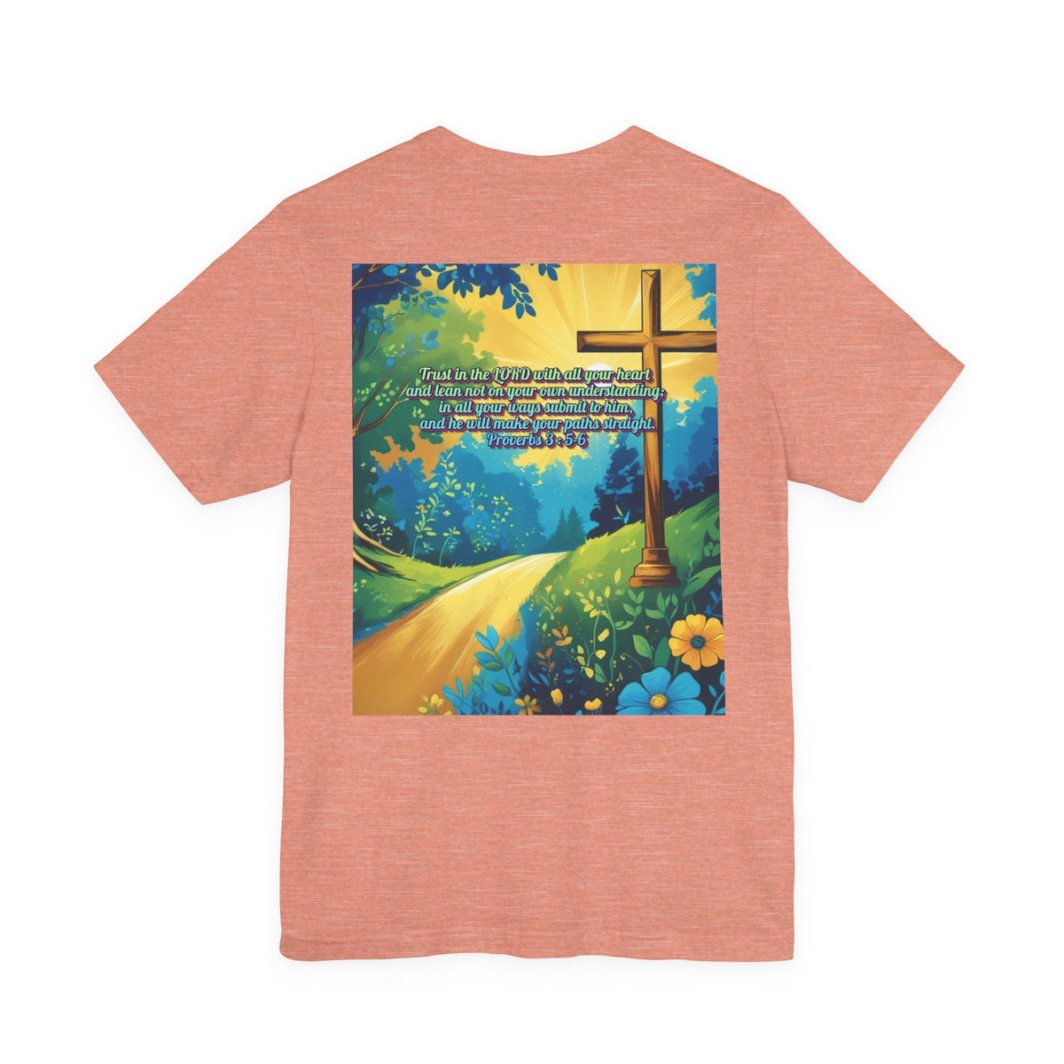 Trust in The Lord Proverbs 3:5-6 Biblical Design Unisex Jersey Short Sleeve Tee Printify